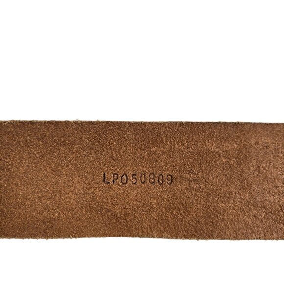 Linea Pelle Peace Embroidered Green Leather Belt Size Small LP050809 Women's - Picture 6 of 7